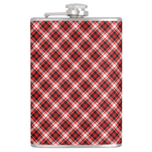 Plaid Checks Fabric Texture Pattern-68767 Hip Flask