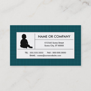 plaid childcare business card