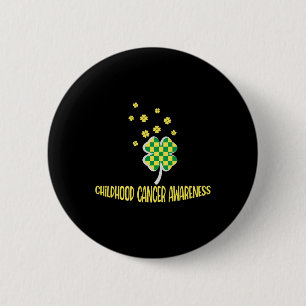 Plaid Childhood Cancer Awareness for Women St Patr 6 Cm Round Badge