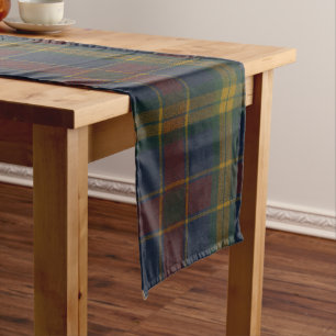Plaid Christmas Classic Red Green Tartan Pattern Long Table Runner