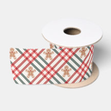 Plaid Christmas Gingerbread Red Green