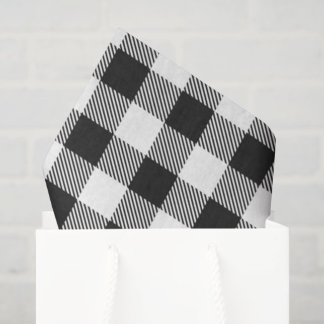 Plaid Christmas Holly Ho! Ho! Ho! Holiday Cheer Tissue Paper (Gift Bag)