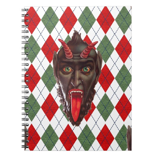 plaid christmas krampus notebook (Front)