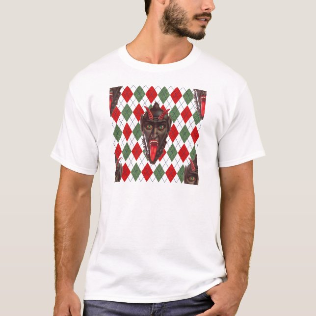 plaid christmas krampus T-Shirt (Front)