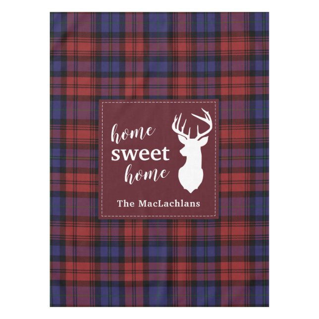 Plaid Christmas MacLachlan Personalised Tartan Tablecloth (Front)