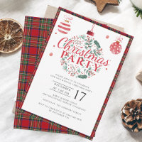 Plaid Christmas Party Elegant Stewart Tartan