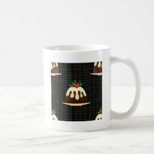 plaid christmas puddings coffee mug