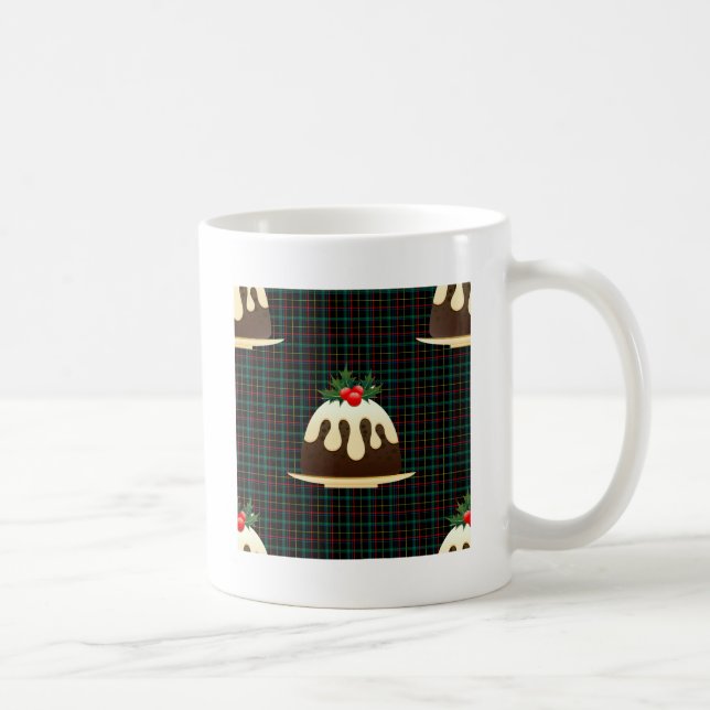 plaid christmas puddings coffee mug (Right)