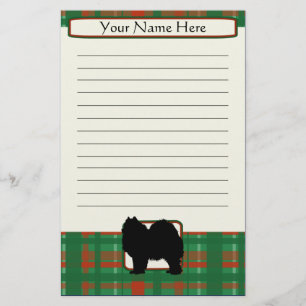 Plaid Christmas Samoyed Stationery