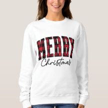 Plaid Christmas Sweatshirt | Women's Red