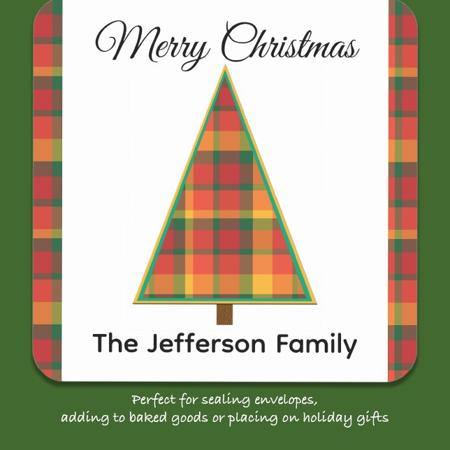 Plaid Christmas Tree Christmas Stickers (Creator Uploaded)