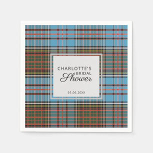 Plaid Clan Anderson Bridal Shower Tartan Paper Napkin
