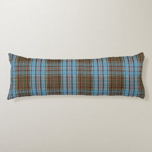 Plaid Clan Anderson Brown Teal Check Tartan Body Cushion