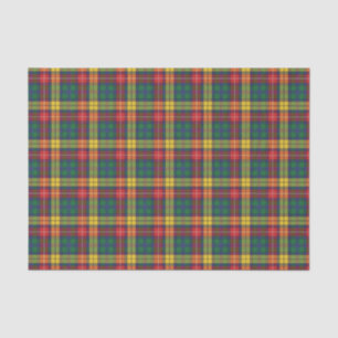 Plaid Clan Buchanan Yellow Red Green Check Tartan  Tissue Paper