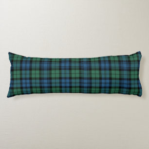 Plaid Clan Campbell Green Blue Check Tartan Body Cushion