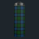 Plaid Clan Campbell Military Tartan Black Green Thermal Tumbler<br><div class="desc">Featuring the popular traditional clan Campbell Military Scottish plaid pattern. This classic and elegant plaid pattern makes this tumbler an appreciated gift to every true coffee or tea lover on any special occasion or treat yourself</div>