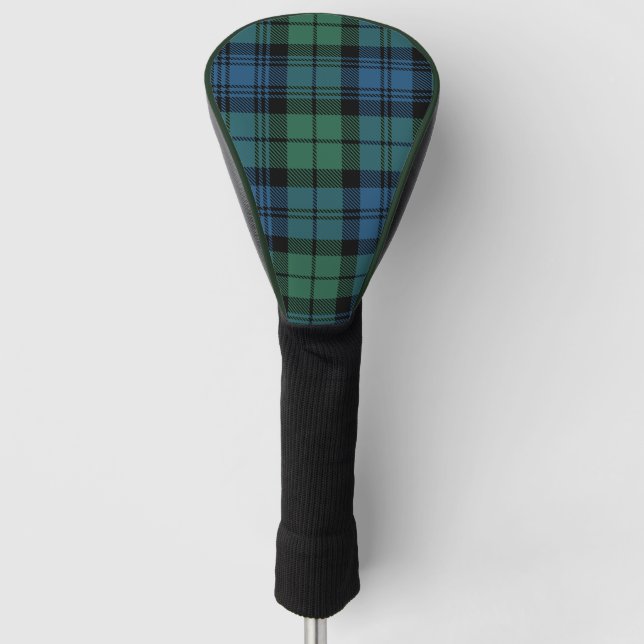 Plaid Clan Campbell Rustic Green Tartan Golf Head Cover (Front)