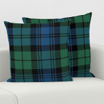 Plaid Clan Campbell Tartan Green Blue Black Check Cushion<br><div class="desc">Add a classic and traditional touch to your great latest decor with this plaid Clan Campbell tartan green black blue check throw pillow. Makes a great housewarming gift or as a treat to yourself. Match it with your latest decor while maintaining a great family tradition. Combine your new throw pillow...</div>
