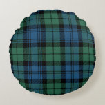 Plaid Clan Campbell Tartan Green Blue Black Check Round Cushion<br><div class="desc">Add a classic and traditional touch to your great latest decor with this plaid Clan Campbell tartan green black blue check Round pillow. Makes a great housewarming gift or as a treat to yourself. Match it with your latest decor while maintaining a great family tradition. Combine your new Round pillow...</div>