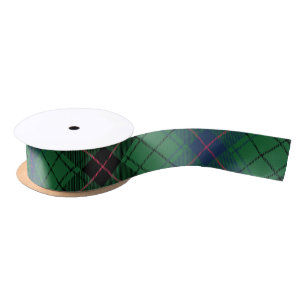 Plaid Clan Davidson Rustic Tartan Satin Ribbon