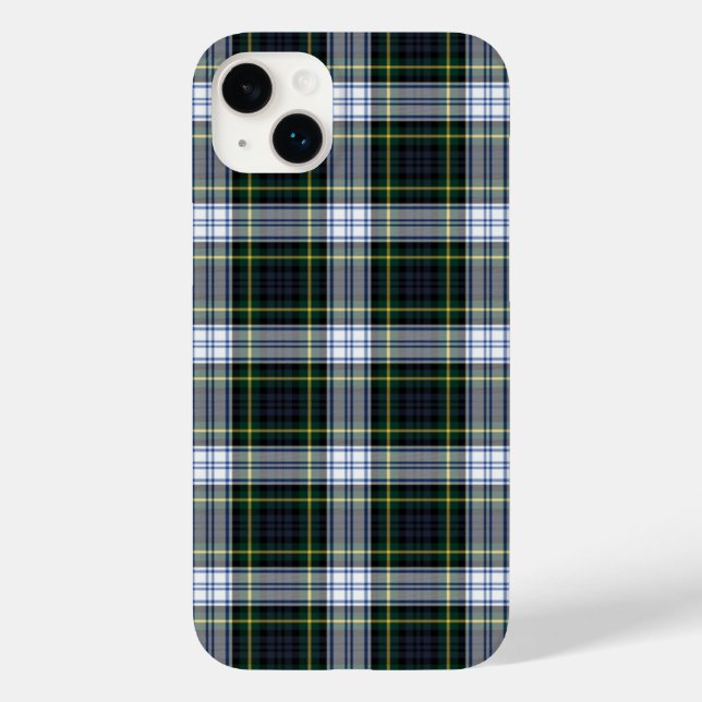 Plaid Clan Gordon Green White Rustic Tartan Case-Mate iPhone Case (Back)