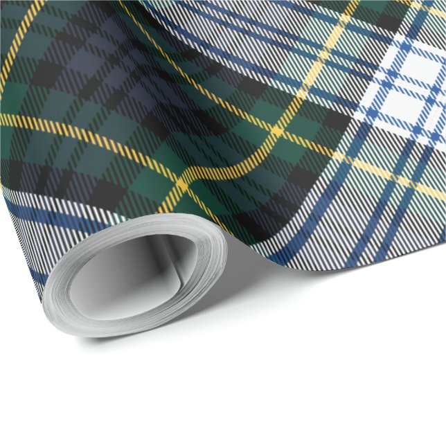 Plaid Clan Gordon Rustic Holiday Rustic Tartan Wrapping Paper (Roll Corner)