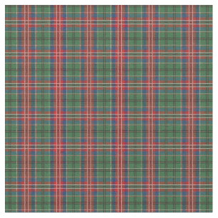 Plaid Clan MacCulloch Tartan Green Red Blue Check Fabric