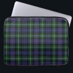 Plaid Clan MacKenzie Purple Green Grey Tartan Laptop Sleeve<br><div class="desc">Classic Clan MacKenzie tartan green, purple, and dark grey check design laptop sleeve for anyone who loves classic and elegant cover for their treasured accessories. Perfect gift for family, dad, husband or other special gift giving occasions to give their laptop somewhere comfy to lay down. These laptop sleeves are available...</div>