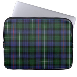 Plaid Clan MacKenzie Purple Green Grey Tartan Laptop Sleeve