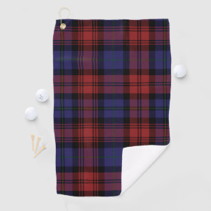 Plaid Clan MacLachlan Purple Black Check Tartan Golf Towel