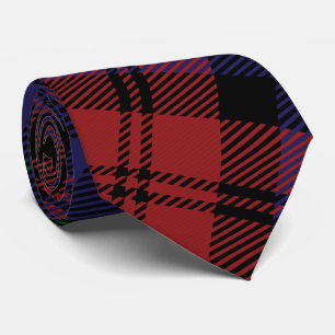 Plaid Clan MacLachlan Purple Red Check Tartan Tie