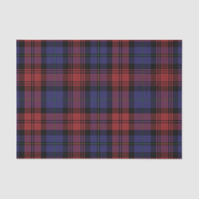 Plaid Clan MacLachlan Red Purple Check Tartan Tissue Paper (Front)