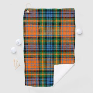 Plaid Clan Murray Orange Blue Green Check Tartan Golf Towel