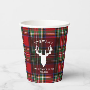 Plaid Clan Stewart Family Lake House Tartan Paper Cups