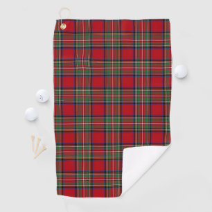 Plaid Clan Stewart Red Green Blue Check Tartan Golf Towel