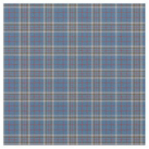 Plaid Clan Thompson Tartan Grey Blue Check Fabric