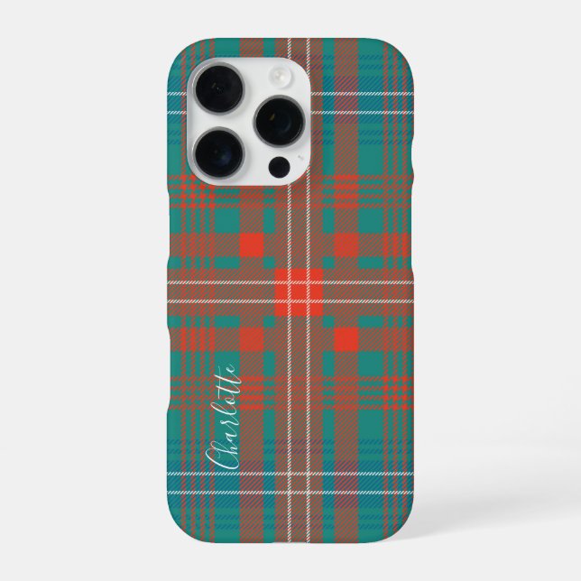 Plaid Classic Elegant Wilson Rustic Tartan iPhone Case (Back)