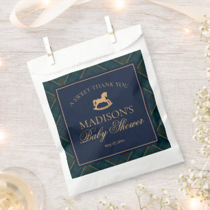 Plaid Classic Rocking Horse Baby Shower Dessert Favour Bag