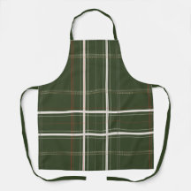 Plaid Cosy Cabin Forest Green Traditional BBQ chef