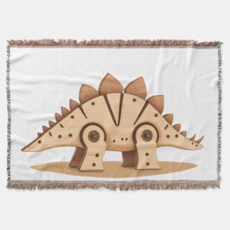 Plaid Décoratif avec Adorable Dinosaure Cartoon Throw Blanket