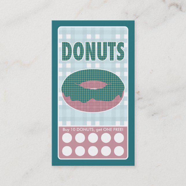 plaid doughnuts loyalty card (Front)