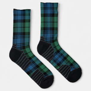 Plaid Elegant Clan Campbell Green Check Tartan Socks