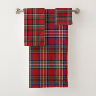 Plaid Elegant Rustic Clan Stewart Tartan Bath Towel Set