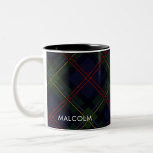 Plaid Elegant Rustic Classic Tartan Personalised Two-Tone Coffee Mug