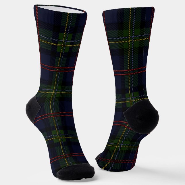 Plaid Elegant Rustic Classic Tartan Socks (Angled)