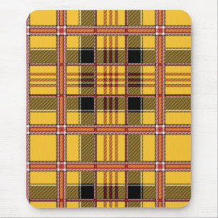 Plaid Fabric Brown Stripes Texture Mouse Pad