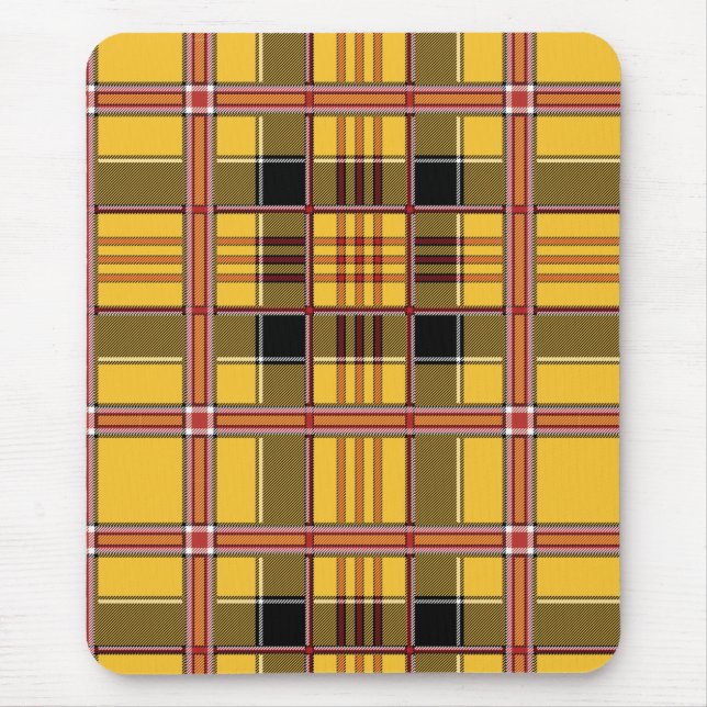Plaid Fabric Brown Stripes Texture  Mouse Pad (Front)