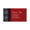 Plaid Fabric Business Card Black