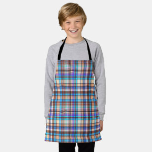 Plaid Fabric Checkered Print Pattern-57688 Apron