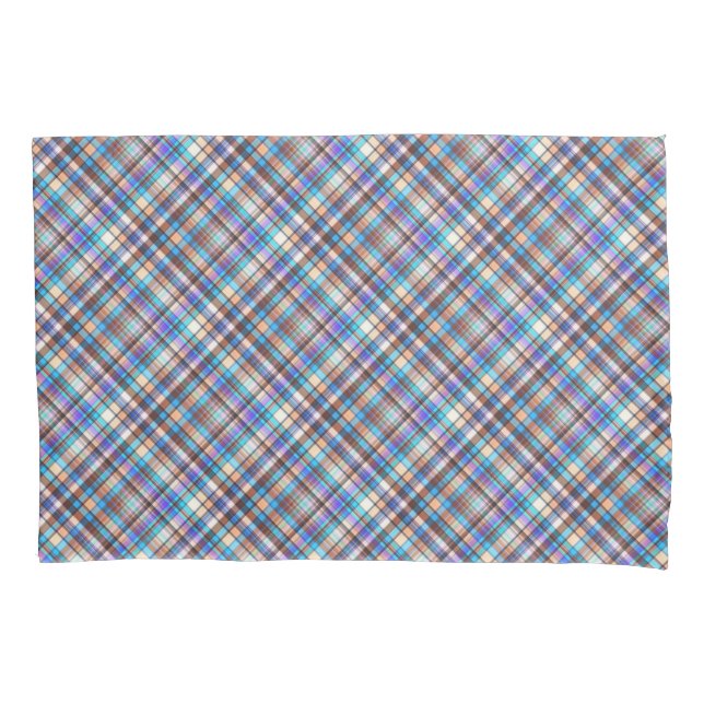 Plaid Fabric Chequered Print Pattern-57688 Pillowcase (Front)